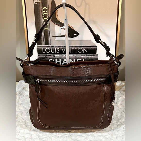 Brighton Handbags - Brighton Brown Leather Hobo Shoulder Bag